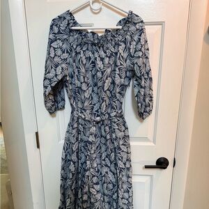 Biden Danby blue Moroccan midi dress